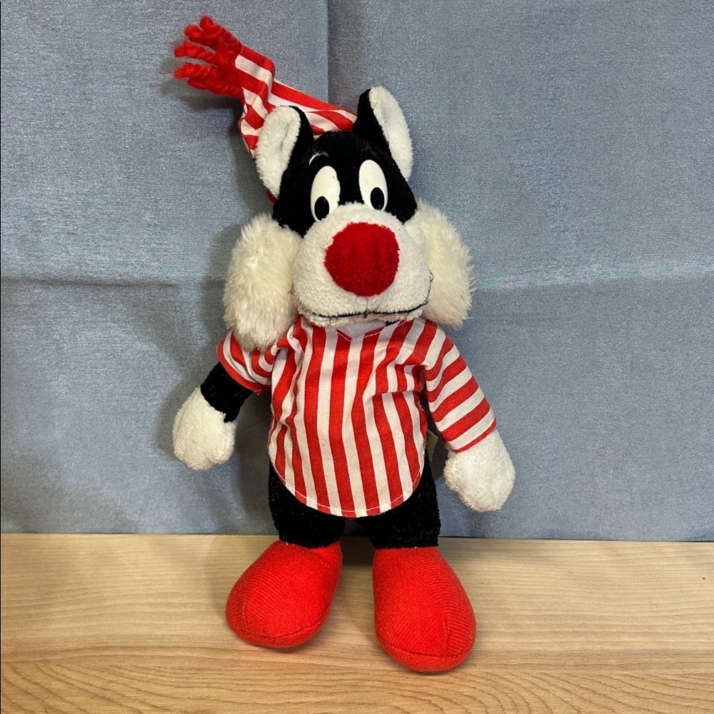 Vintage McDonald's Looney Tunes Sylvester Cat Plush 12" 1992 Pyjamas